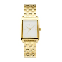 Obaku Denmark V293lxgısg Quartz Çelik Altın Rengi Beyaz Kadrab 24 Mm Kadın Kol Saati Altın