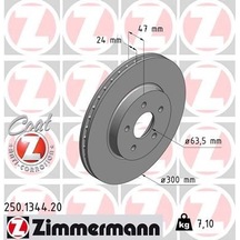 Zımmermann On Fren Dısk Aynası Mondeo Iıı 00 07 Jaguar X Type 01 09 Olcu 300 24 5 Bıjon 250.1344.20 7s7j1125bb 1321488 C2s42667