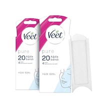Veet Pure Hipoalerjenik Yüz Ağda Bandı, 2 X 20 Adet 10