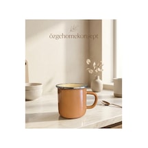 Emaye Kupa 9 Cm Kalın Kenarlı, Pastel Renk Kamp Kupası- Büyük Boy- Kahverengi - 844948260 Kahverengi - 844948260 Kahverengi