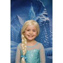Frozen Elsa Uzun Sarı Örgü Takma Peruk Kostüm Partisi Ve Rol Oyunları İçin Uyumlu