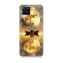 Realme 8 Uyumlu Ay Ve Tekne Desenli Silikon Kılıf