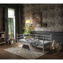 Bedliga Lalas Daybed Ferforje Metal Tek Kişilik Karyola 90X200 (489966383)