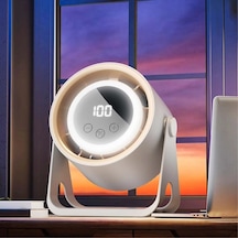 Dijital Led Ekranlı 6 Kademeli Şarjlı Masaüstü Fan
