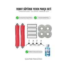 Roborock Qrevo İle Uyumlu 2 Ana Fırça 4 Siyah Yan Fırça 4 Filtre 4 Mop 1 Deterjan 4.0