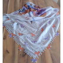 Beyaz - Mor - Kiremit