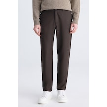 D's Damat Ds Damat Comfort Fit Kahverengi Düz Tencel -pamuk Karışımlı Likralı Jogger Pantolon 4hc03ad04321m 201