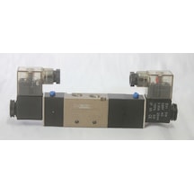 Elektrik Uyarili Kapalı Merkez Çift Bobin 5/3 Valf 4V130C-06-6