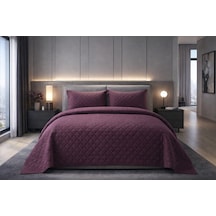 Ceyline Stonewashed Yatak Örtüsü Çk Cambridge Akdeniz Rasp Berry Mor
