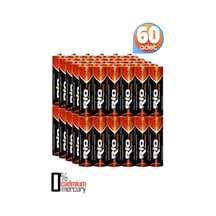 Rio 60lı Aa R6p Kalın Kalem Pil Saat Pili Çinko Karbon Pil Zn-c 1.5v