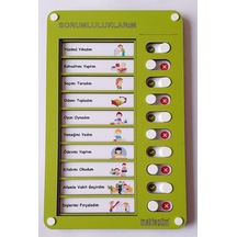 Eğitici Günlük Rutin Checklist Görev Ve Sorumluluk Tablosu Yeşil Genel
