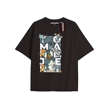 Tarzsokak Tom And Jerry Cartoons Unisex Siyah T-shirt Siyah