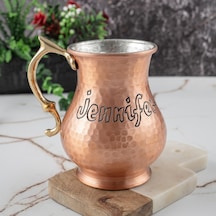 Dmt Copper Home Gaziantep Bakırdan El Dövmesi İsimli Kupa Bardak Hediyelik İsme Özel Kalaylı Bakır