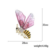 Yeşil Blucome Trendy Moda Damla Yağ Kakma Rhinestone Arı Broş Çevik Böcek Pin Ceket Takım Elbise Aksesuarları Yeşil