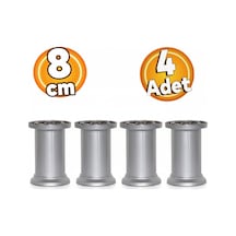 Mobilya Kanepe Baza Koltuk Ayağı Gri Plastik 8 Cm 4 Adet Gri Diğer