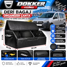 Dacia Dokker Uyumlu Oto Bagaj Organizeri Deri Bagaj Kutu Çanta 1