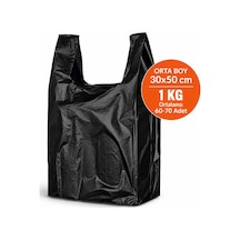 Siyah Atlet Market Manav Çöp Orta Boy Poşet 1 KG Dayanıklı Sızdırmaz Ev ve İş Yeri Çöp Torbası