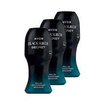 Avon Black Suede Secret Erkek Roll-On Deodorant 3 x 50 ML