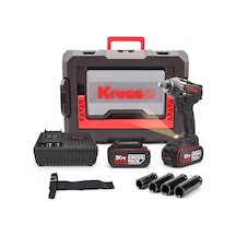 Kress Kub30.2set 20volt/4.0ah. Li-ion Çift Akülü 300nm Kömürsüz Profesyonel Şarjlı Somun Sıkma + 4 P