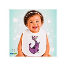 Dino Keten Bebek Mama Önlüğü Yumuşak - Emici - Yıkanabilir - Özel Tasarım P045 Çok Renkli