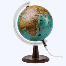 Gürbüz Küre Modern Antik Işıklı 30 Cm Çok Renkli