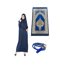 Tek Parça Namaz Elbisesi - Seccade - Tesbih - İbadet Seti - Lacivert