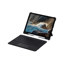 Newface Apple T5209d İpad Pro 12.9 2021 Kılıf İnter Ledli Klavyeli Tablet Kılıfı - Siyah