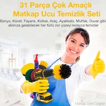Ally 31 Parça Çok Amaçlı Ev Banyo Ve Araç Matkap Ucu Temizlik Seti- 5775