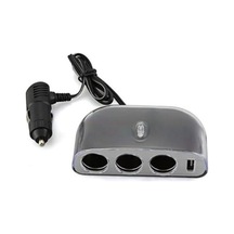 Işıklı Araç Çakmaklık Çoğaltıcı 3 Lü Usb Araba Çakmak Soket Çoklayıcı