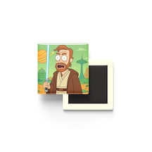 Obi-wan Kenobi - 9x9 Cm Baskılı Kare Buzdolap Magneti