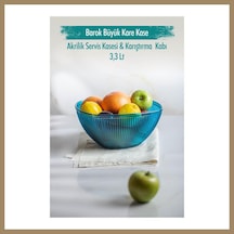 Bezos Akrilik Barok Aquamarin Büyük Kare Meyve & Salata Kasesi & Karıştırma Kabı / 3,3 Lt Cam Değildir 22