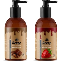 Rekze 2'li Tatlı Kaçamak: Çilek Ve Çikolata Aromalı Erotik Masaj Yağı