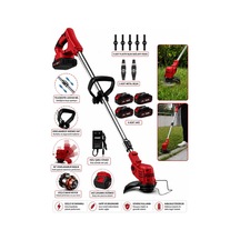 Dragro Drg-21v Kömürsüz Motor Çift Akü Uzatmalı Kollu Çalı Ot Biçme Şarjlı Tırpan 4 Akülü