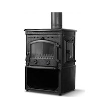 Dorello Odunluklu 3 Camlı Pik Döküm Odun Kömür Sobası - Drl-014st