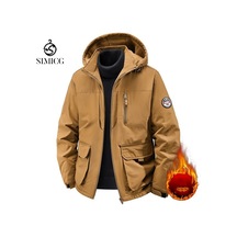 İş Giyim Su Geçirmez Naylon Rüzgarlık, Meikeduo Açık Hava Sporları Polar Astarlı Bisiklet Ceketi Turuncu