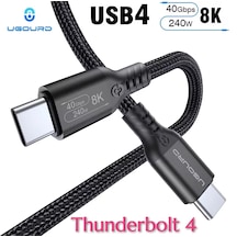 Ugourd 2-metre Thunderbolt 4 Usb 4.0 240w 40gbps 8k 60hz Type-c
