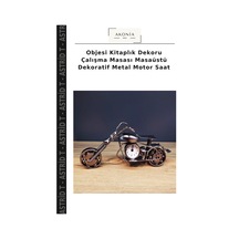 Objesi Kitaplık Dekoru Çalışma Masası Masaüstü Dekoratif Metal Motor Saat Çok Renkli