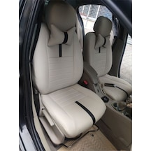 Renault Fluence 2010 2016 Uyumlu Arka Sırt Arka Oturma 2+1 Arka Sırt Kolcaklı Model Komple Krem Deri