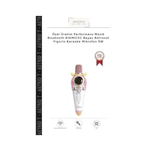 Özel Üretim Performans Müzik Bluetooth Kıdmıc01 Beyaz Astronot Figürlü Karaoke Mikrofon 5w