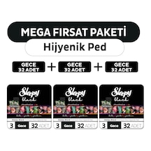 Sleepy Black Premium Plus Hijyenik Ped Mega Fırsat Paketi Gece 96 Adet