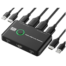 4642 4k Hdmi Kvm Switch 2 Port Usb 2 Pc Tek Kasa Klavye Mouse Kon