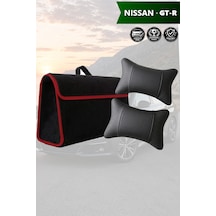 Nissan Gtr Uyumlu Bagaj Çantası Siyah Renk Koltuk Yastığı Lüks Model