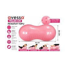 Avessa 90x45 Penatut Fıstık Şekilli Pilates Topu Pembe