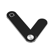 Cbtx Dizüstü Bilgisayar Yan Montajlı Manyetik Telefon Tutucu Çift Ekranlı Dizüstü Bilgisayar Telefon Tutucu - Siyah