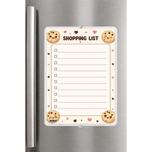 Alışveriş Listesi - A5 - Mıknatıslı - Pvc - Buzdolabı Notluk & Masaüstü - Yaz Sil - Planlayıcı - 4358 Çok Renkli
