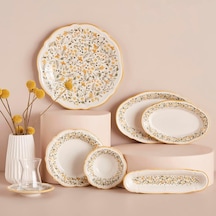 Tr Loren Stoneware 26 Parça 6 Kişilik Kahvaltı Takımı Sarı Diğer
