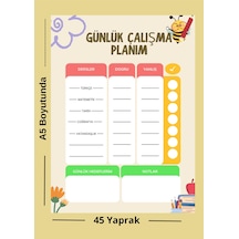Kpss Günlük Çalışma Planı A5 Not Defteri 45 Yaprak Çok Renkli