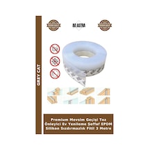Premium Mevsim Geçişi Toz Önleyici Ev Yenileme Şeffaf Epdm Silikon Sızdırmazlık Fitil 3 Metre
