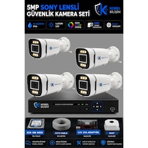 Korel Bilişim 4 Kameralı 6 Ledli 5 Mp Sony Lensli Gece Renkli Güvenlik Kamerası Seti 320 Gb Hdd