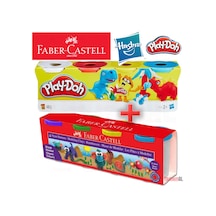 Play-doh Hasbro + Faber Castell Oyun Hamuru 4+4 8 Renk 448gr+440g